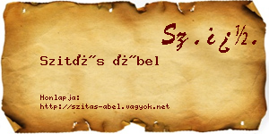 Szitás Ábel névjegykártya